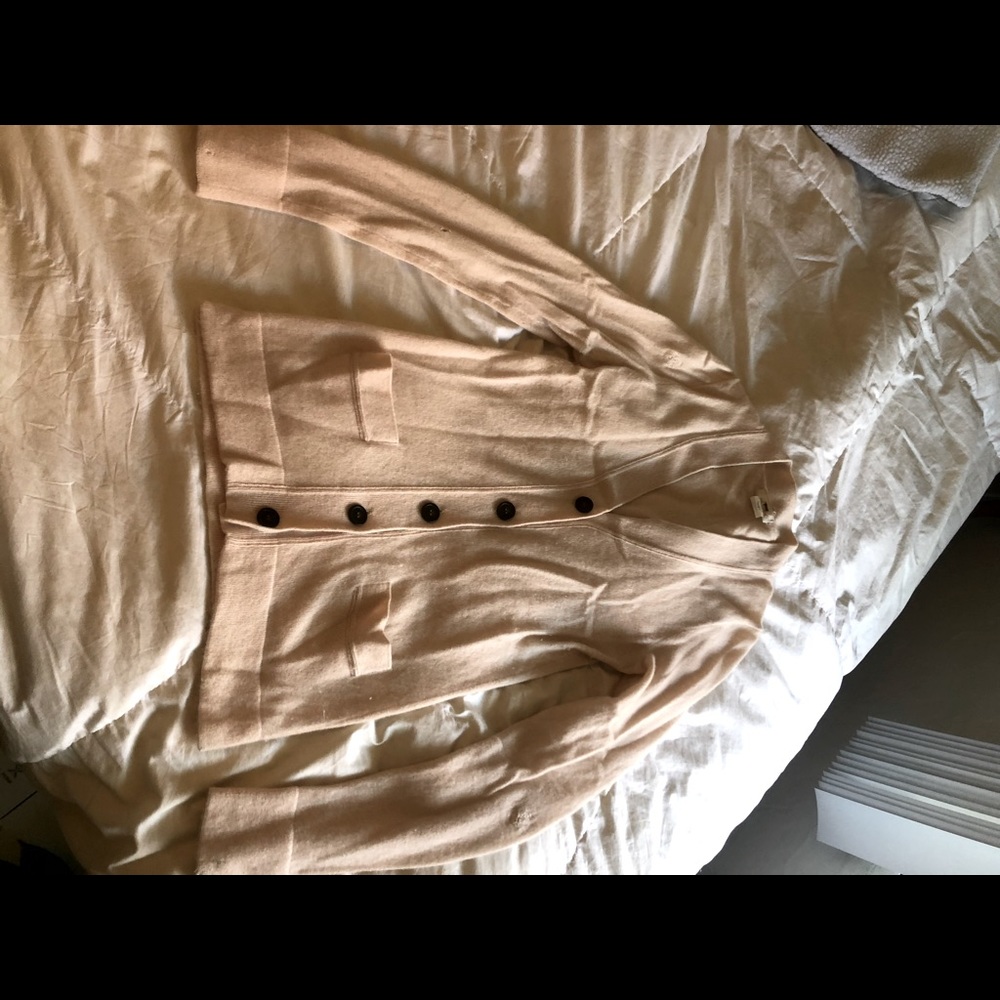 J crew cashmere button up sweater